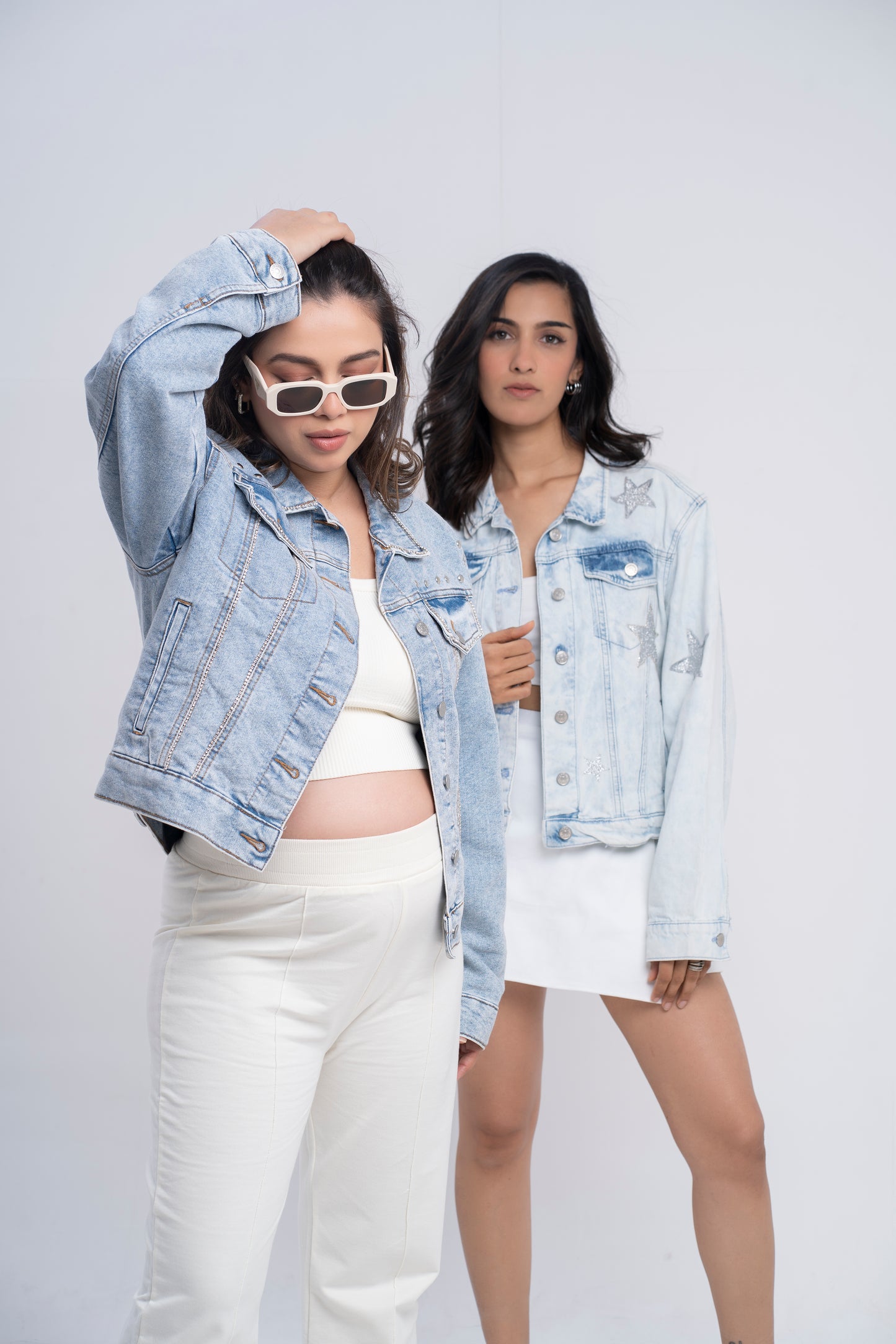 Crystal denim jacket