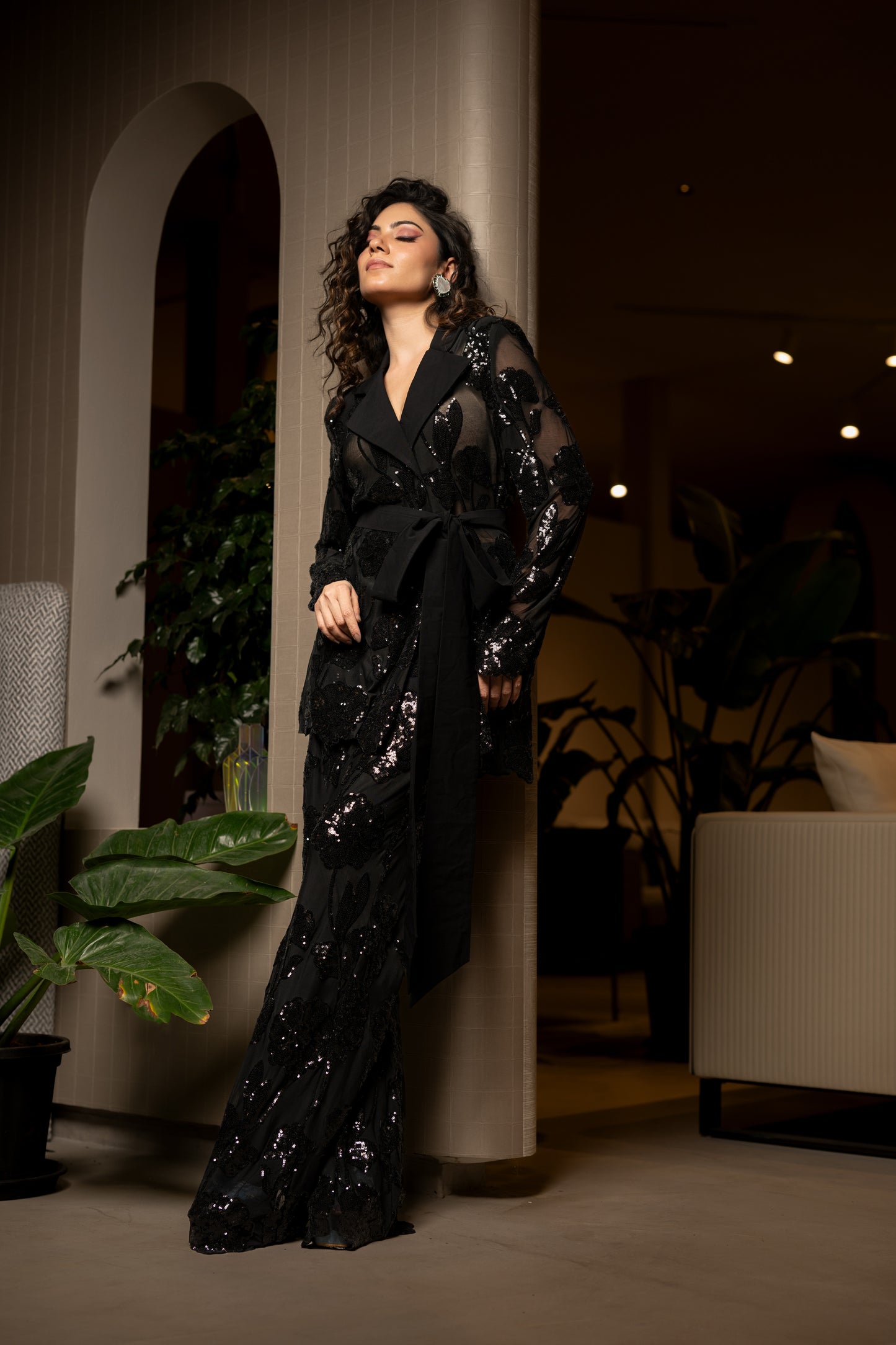 Veronica full pant set (without bow).