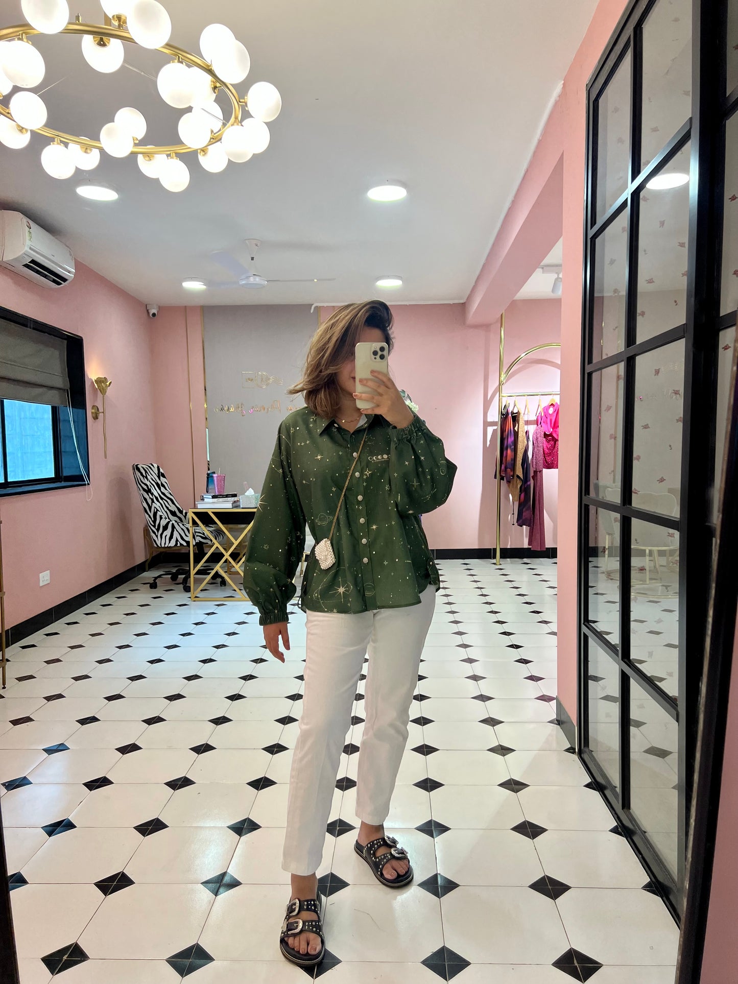 CELESTIAL SHIRT IN OLIVE