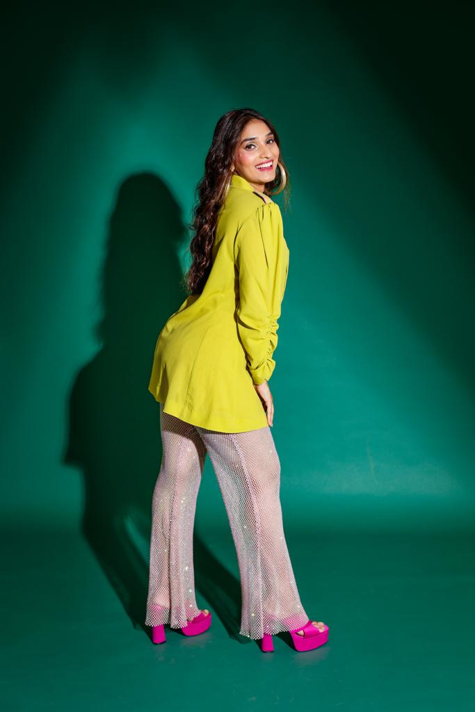 TASHEEN IN BETTY MESH PANTS AND JACKET SET