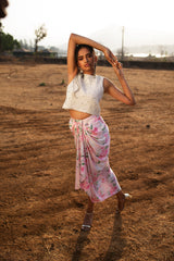 Pearl embellished sleeveless top