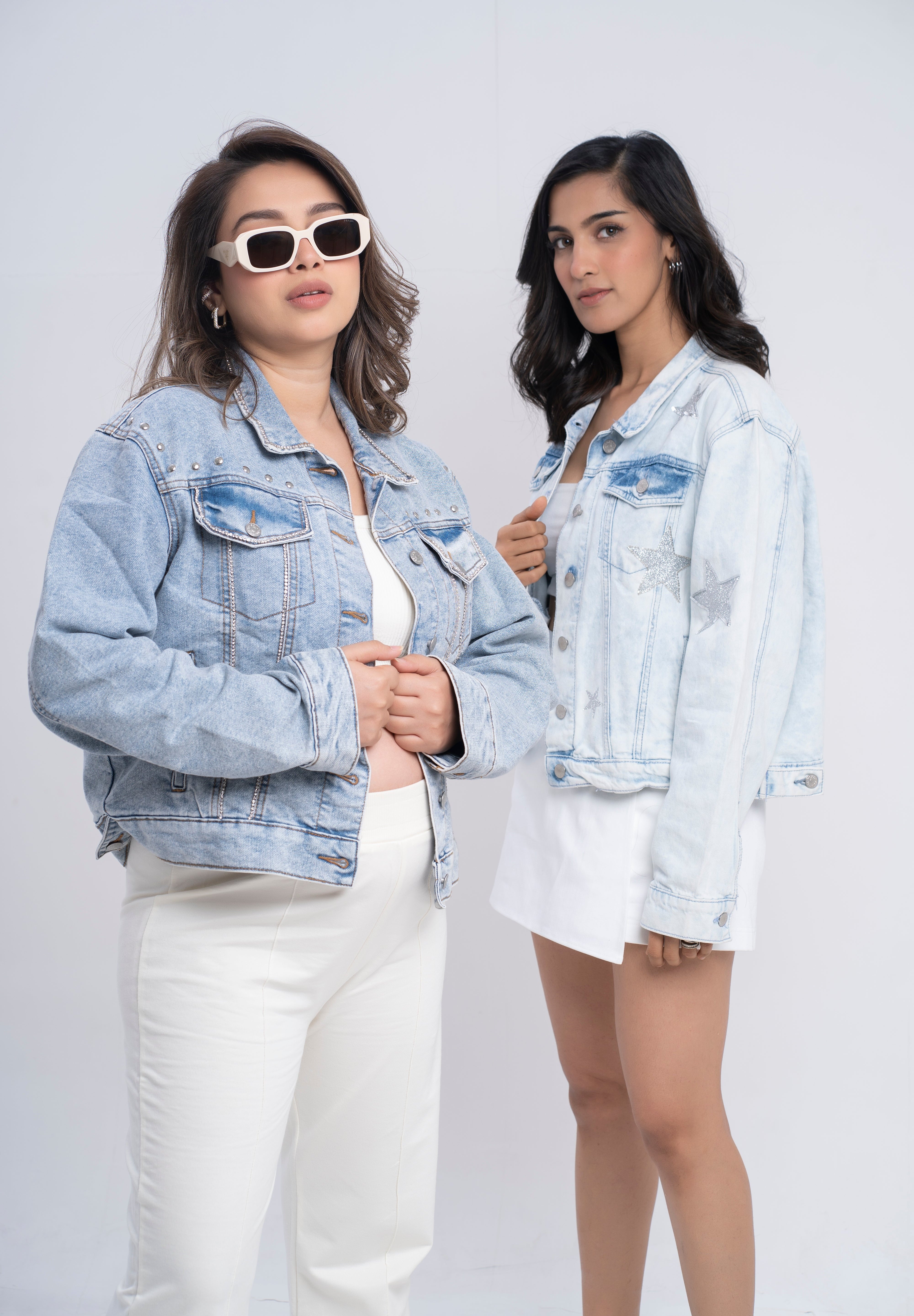 Crystal denim jacket