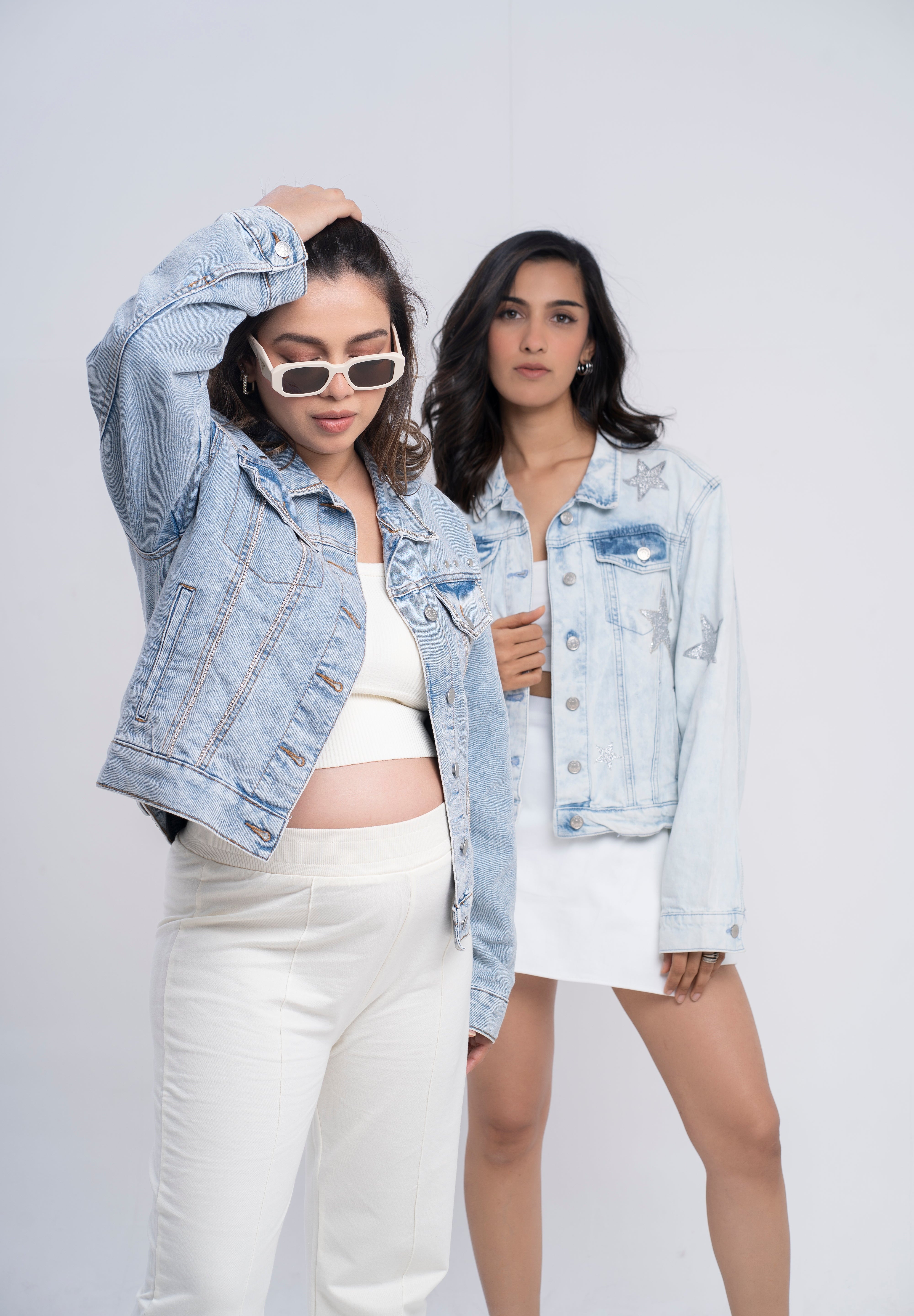 Crystal denim jacket