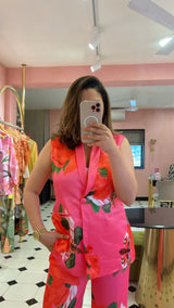 SPJ in hot pink blossom set