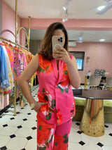 SPJ in hot pink blossom set