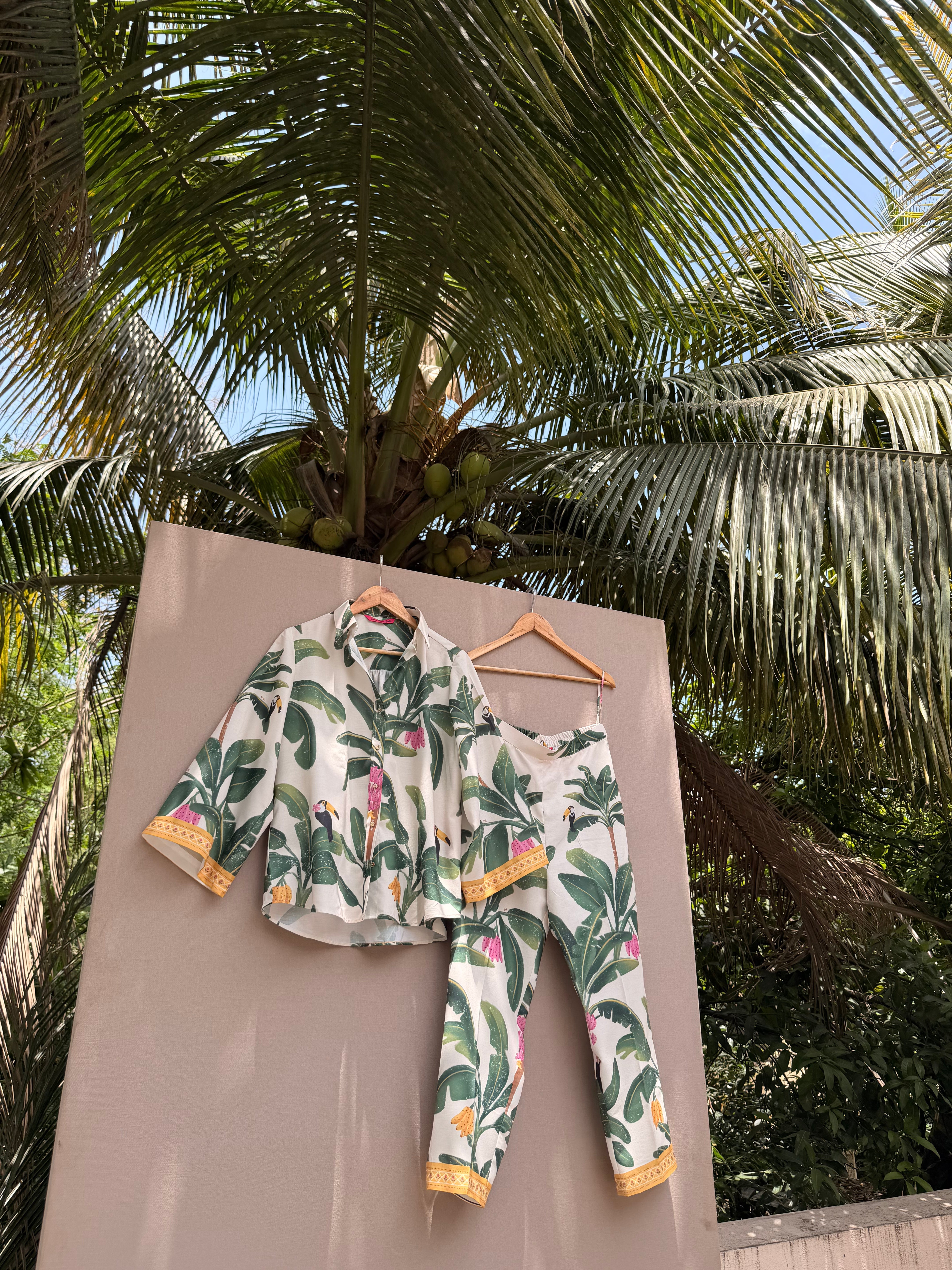 Cream banana co-ord set