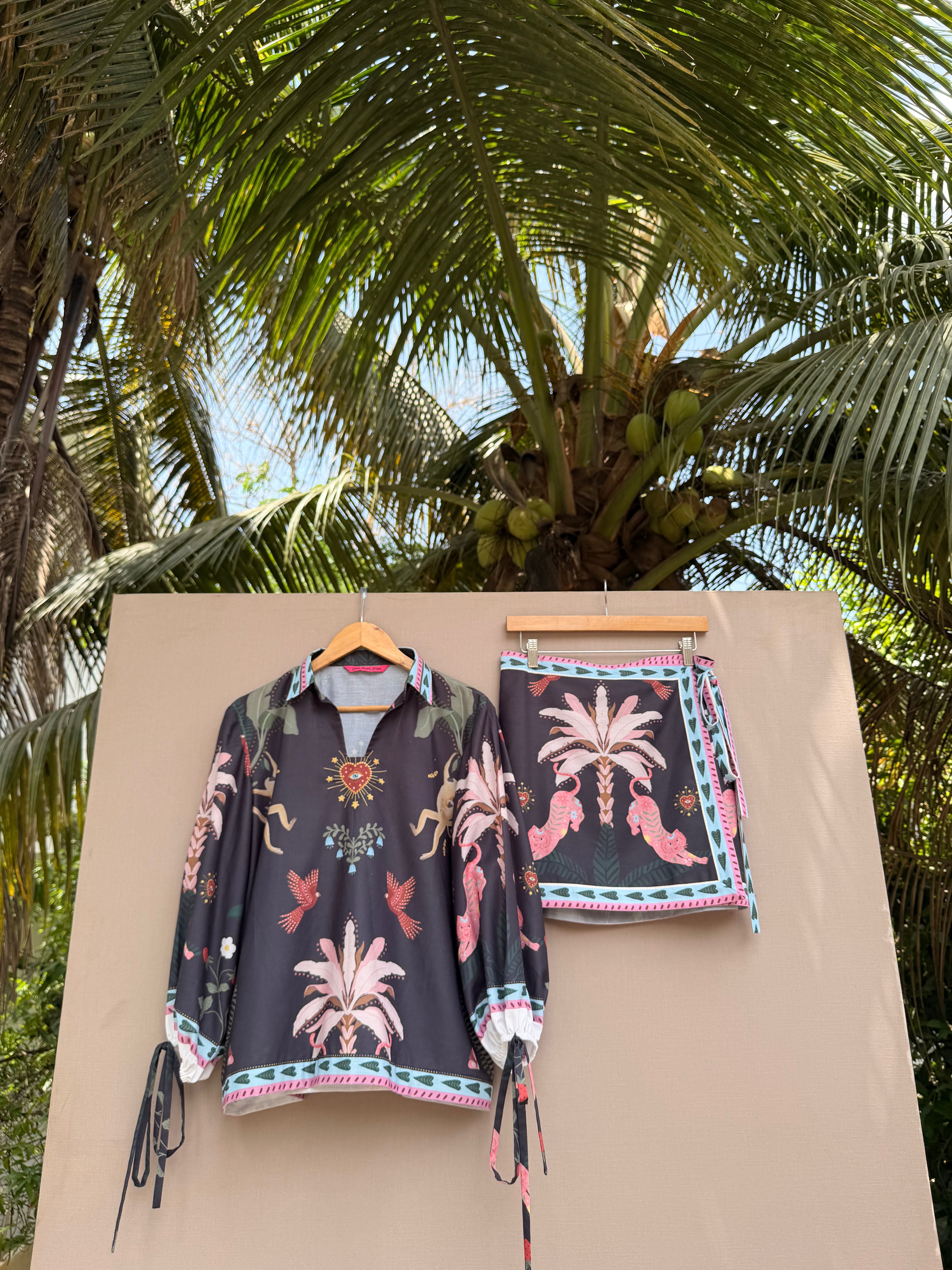 Black monkey georgia skirt