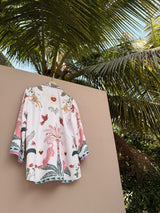 White monkey print shirt