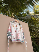 Georgia in White monkey print