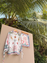 Georgia in White monkey print