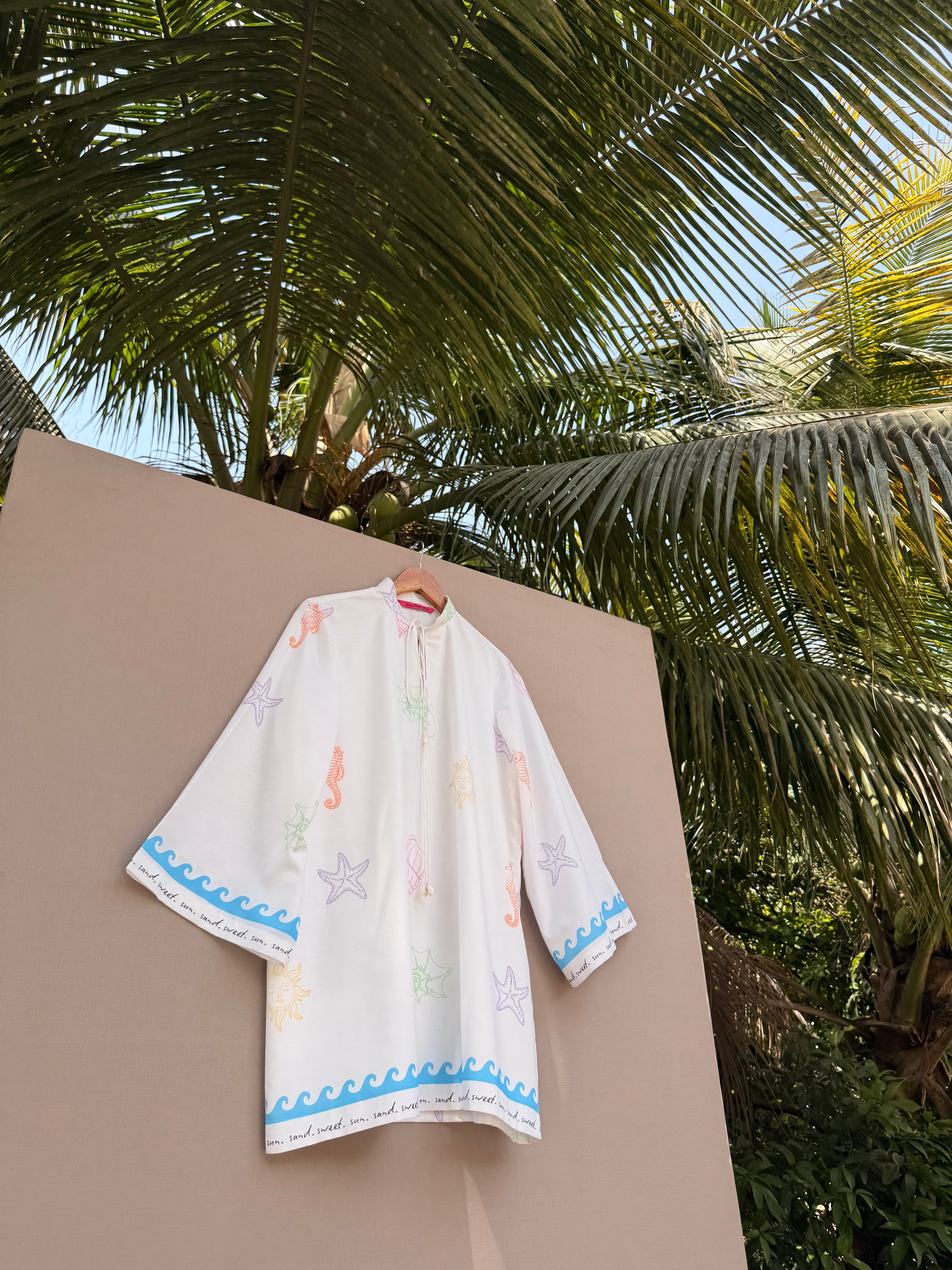White starfish Aline dress