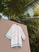 White starfish Aline dress