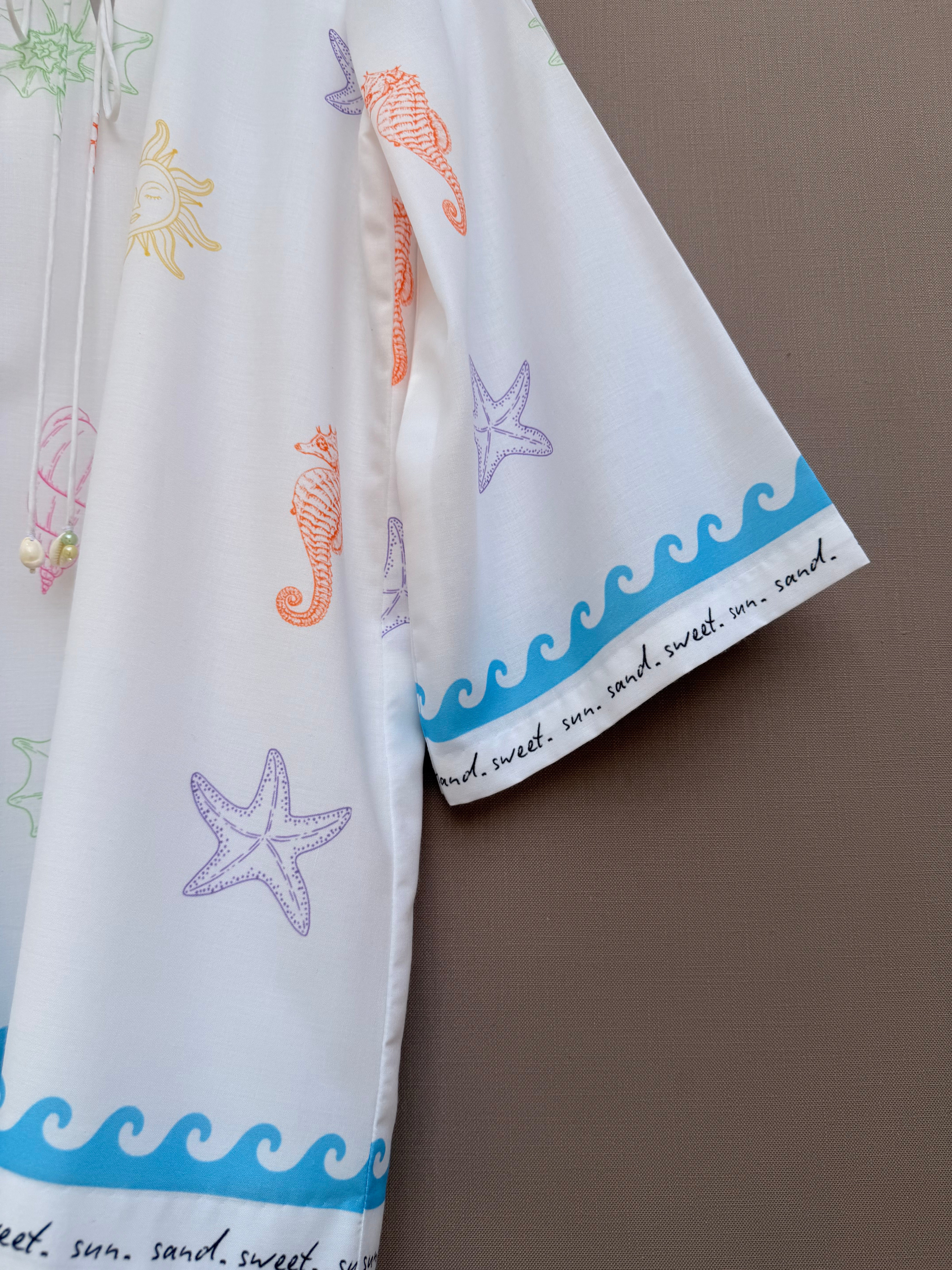 White starfish Aline dress