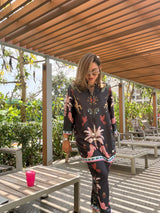 Black monkey kurta set