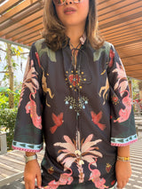 Black monkey kurta set