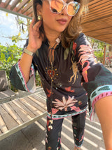 Black monkey kurta set