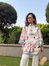 White monkey kurta set