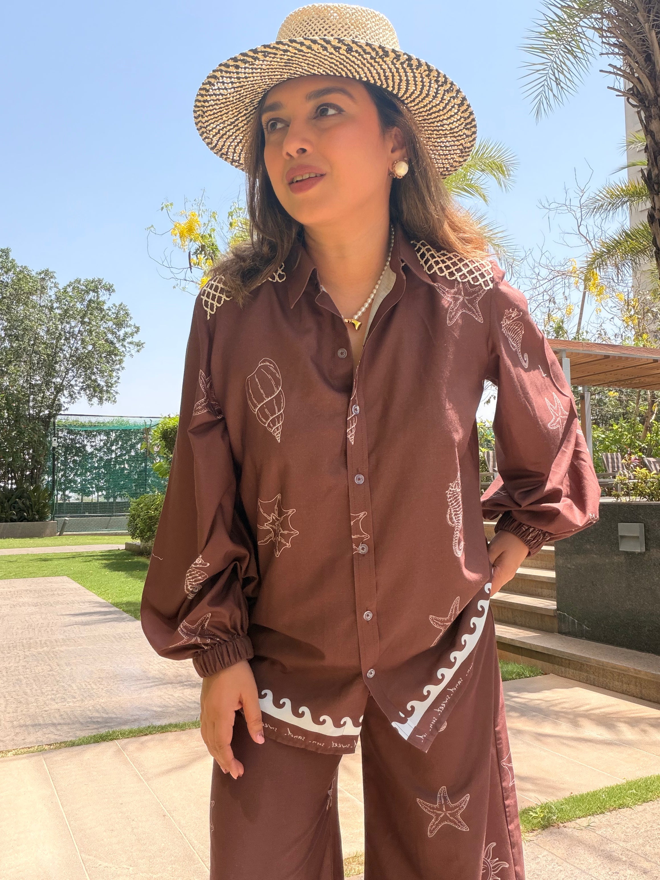 Brown starfish shirt