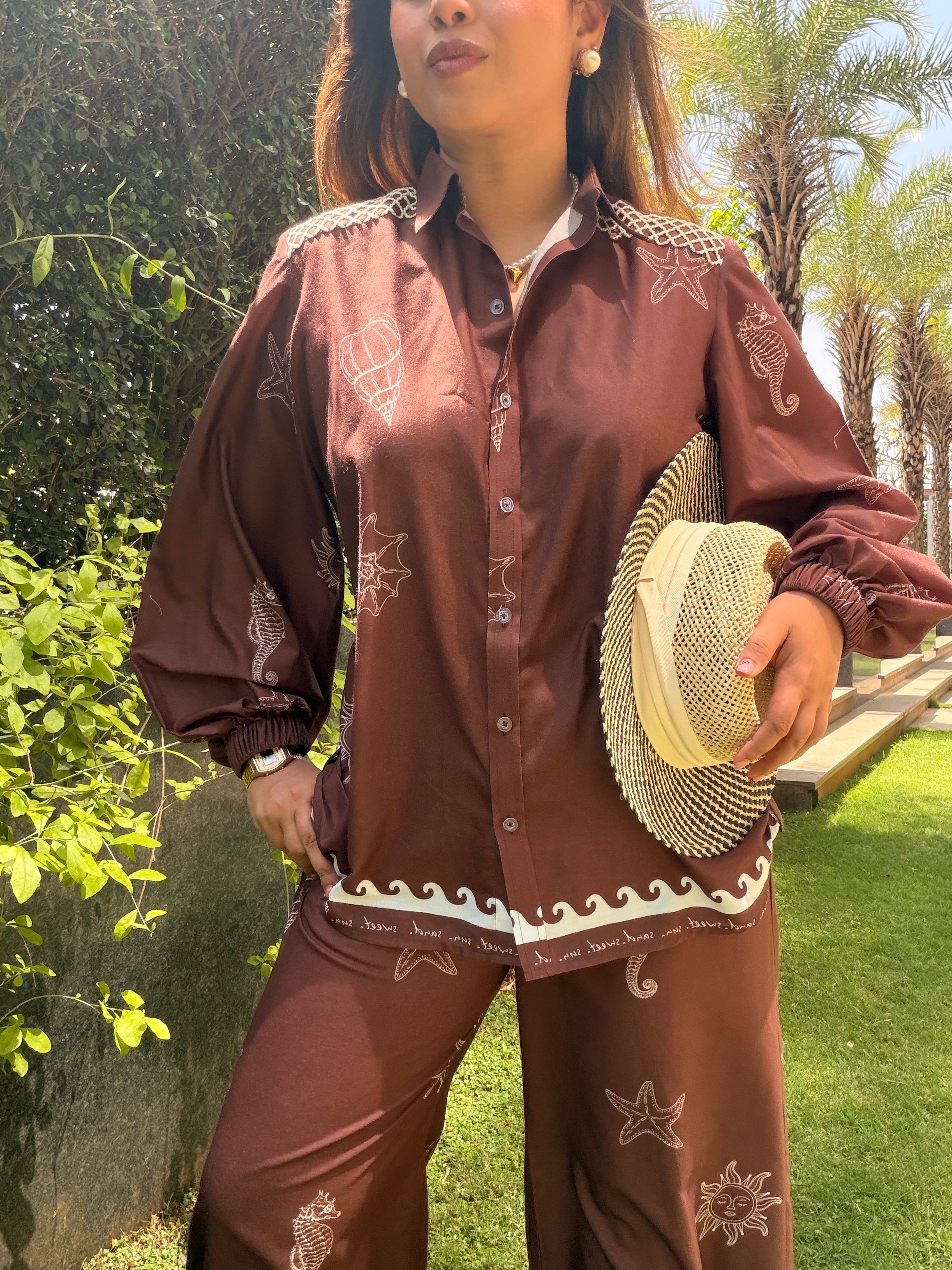 Brown starfish shirt