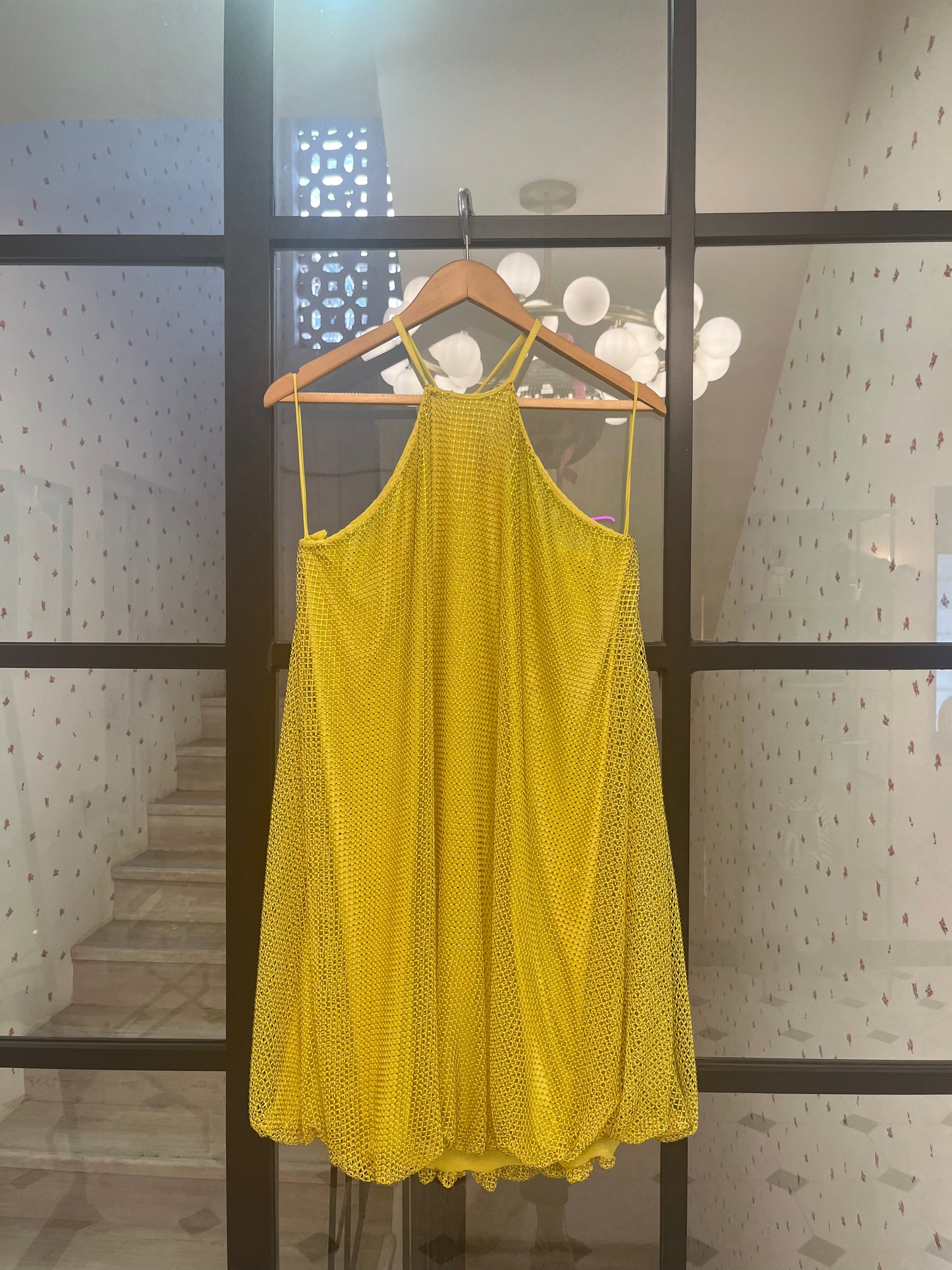 Celia in Yellow mesh