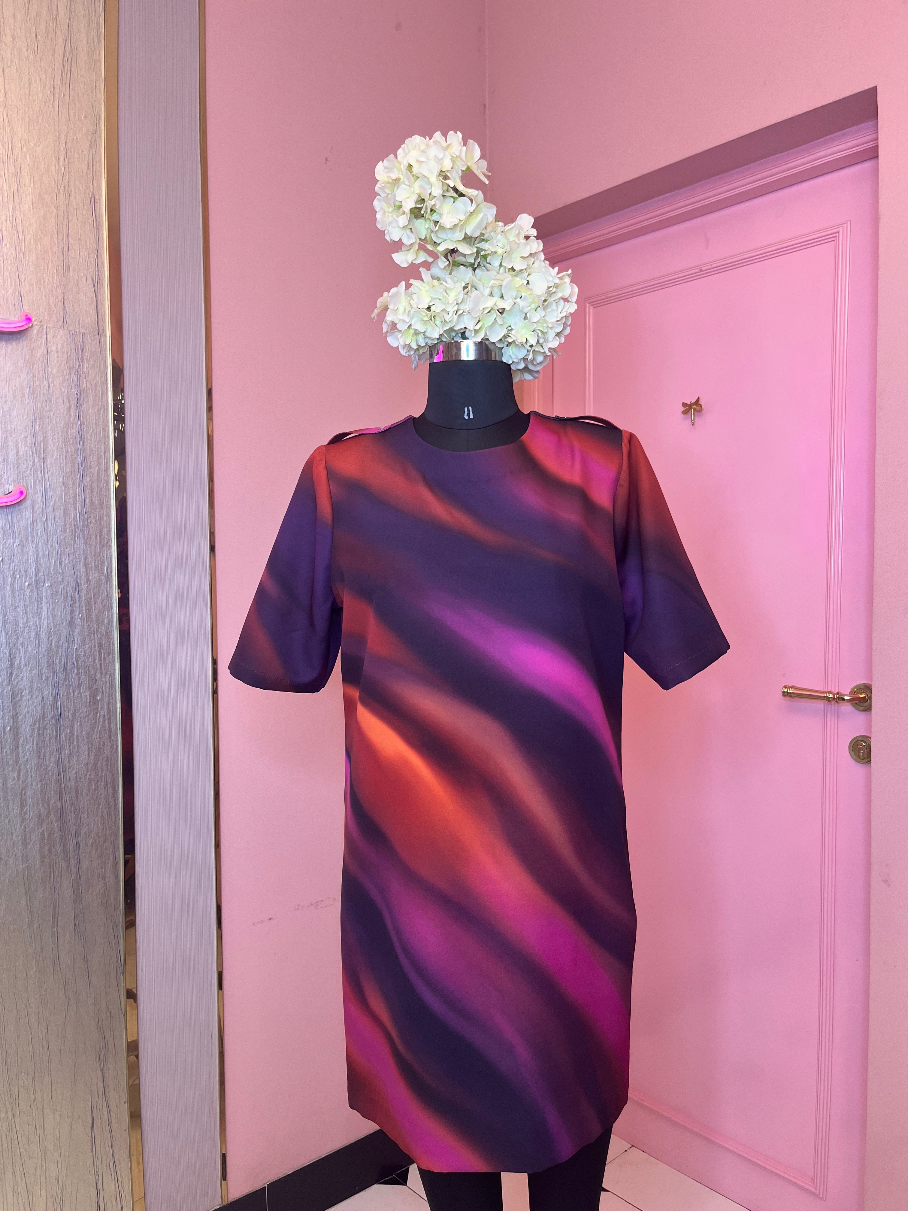 Pink cosmic shift dress