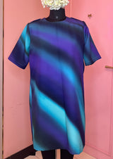 Blue cosmic shift dress