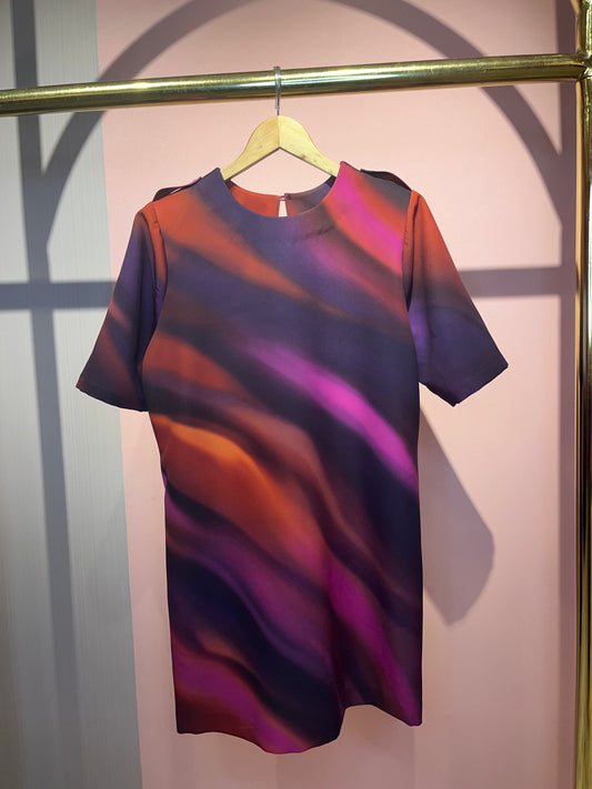 Pink cosmic wave dress
