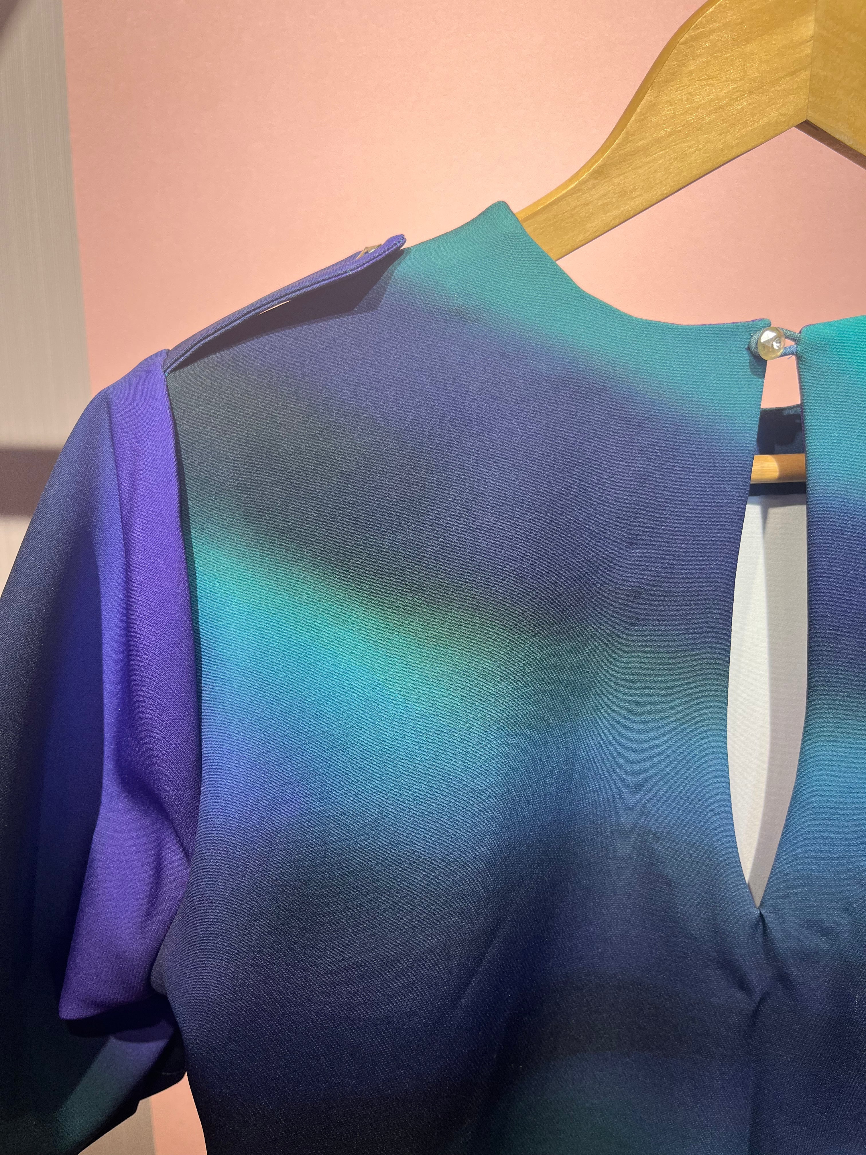 Blue cosmic shift dress