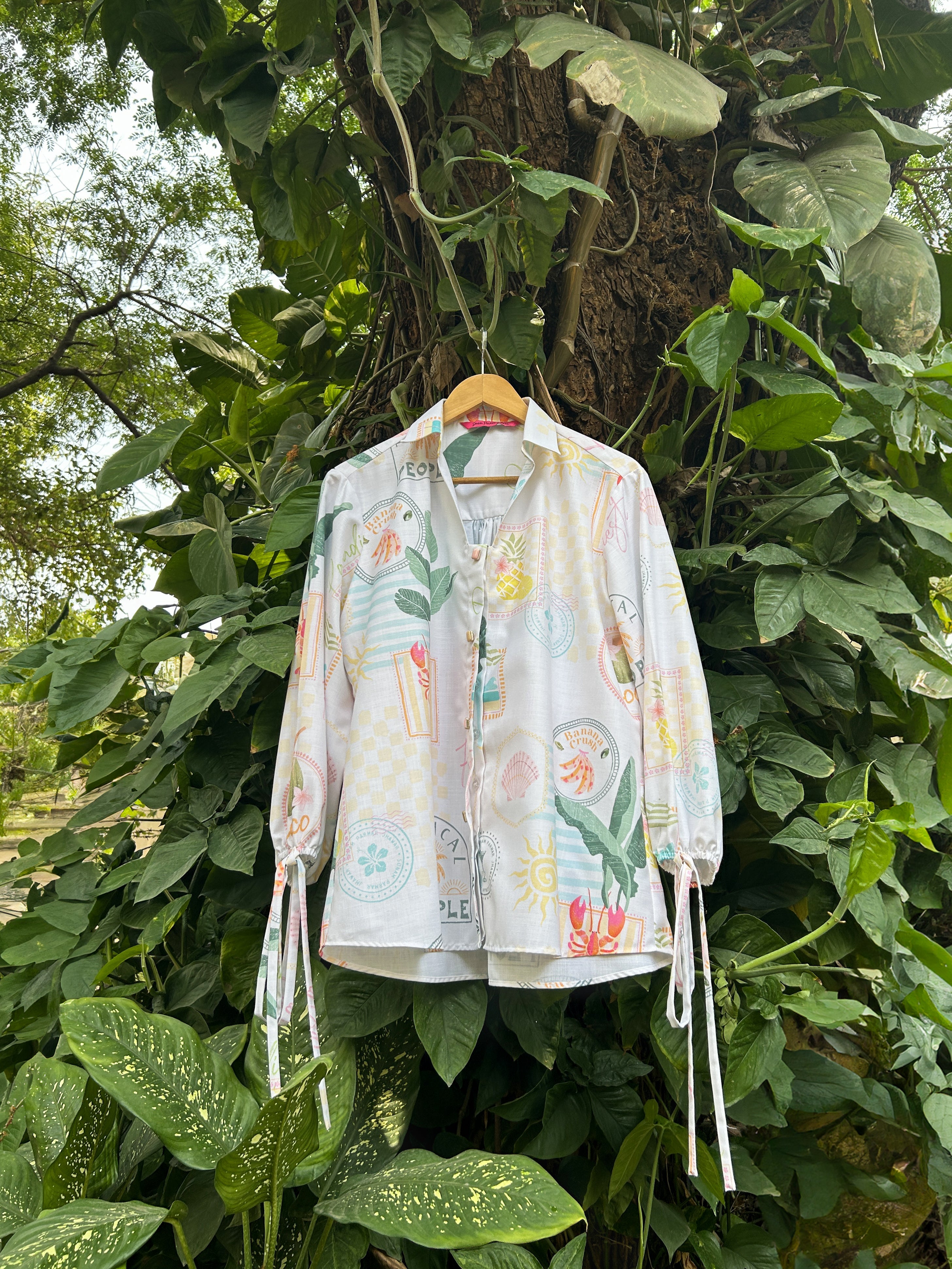 Stamp print shirt