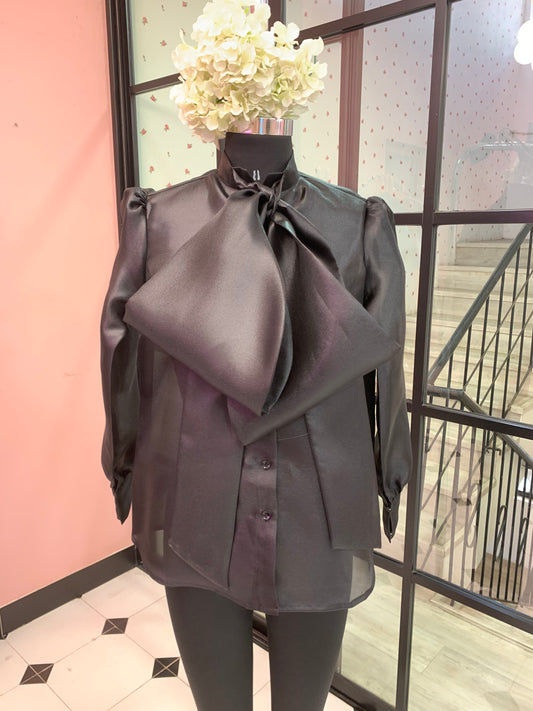 Black organza shirt