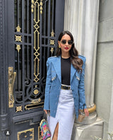 Arushi Mehra in Bianca jacket