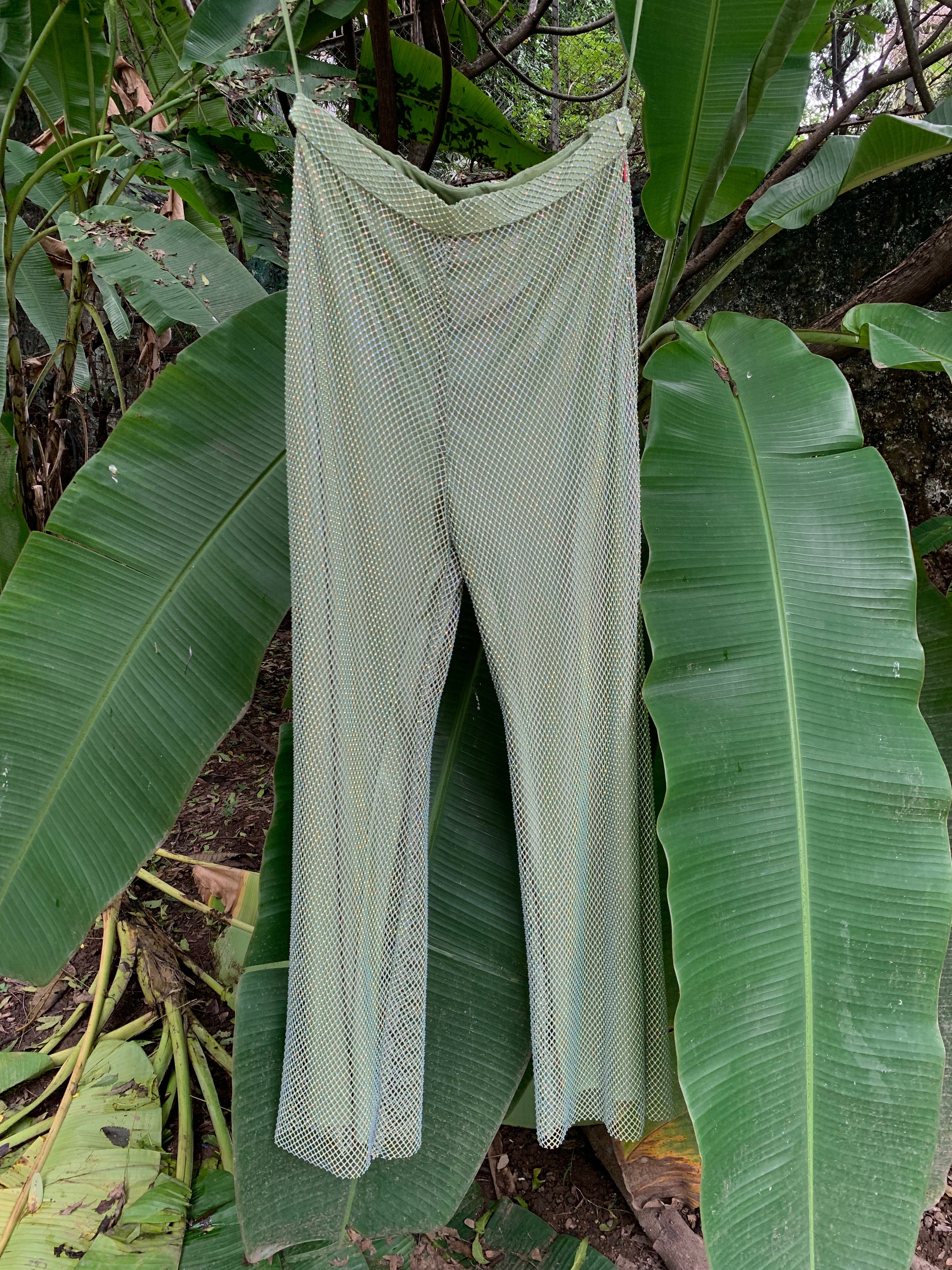 Green Mesh pants