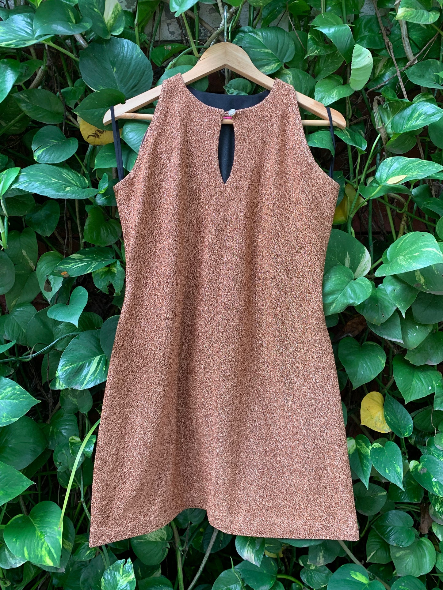 Rust halter dress