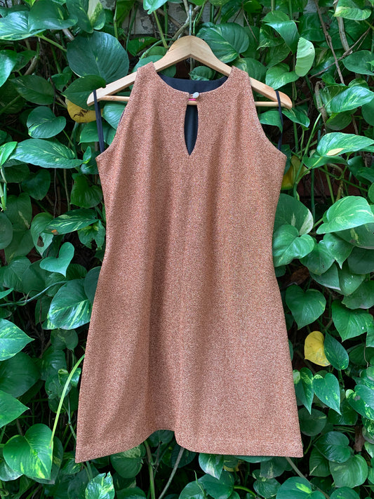 Rust halter dress