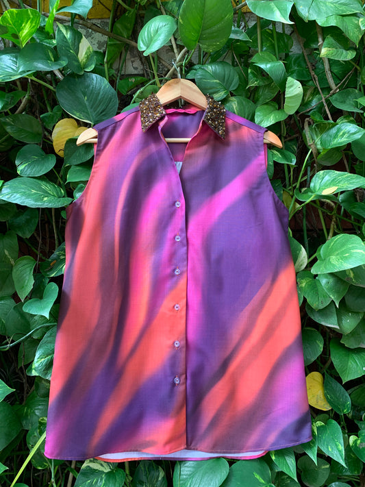 Pink cosmic wave shirt