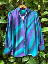 Blue cosmic wave shirt
