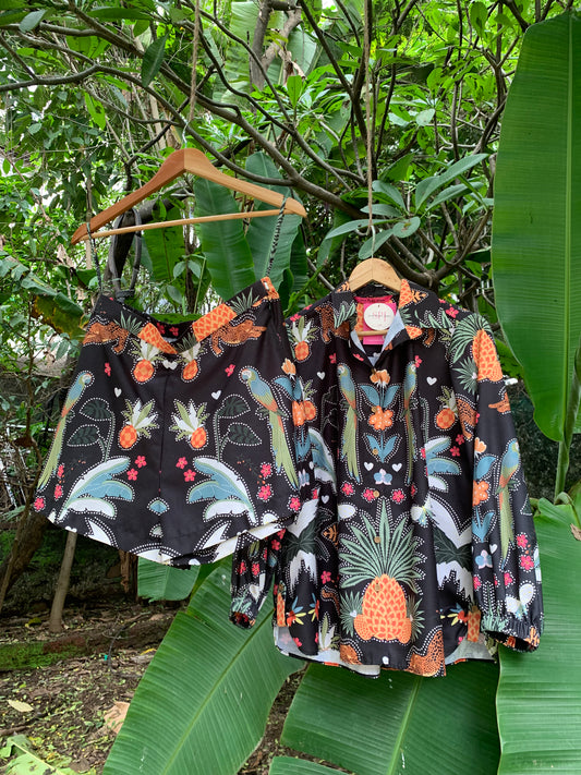 Black Paradise shorts set