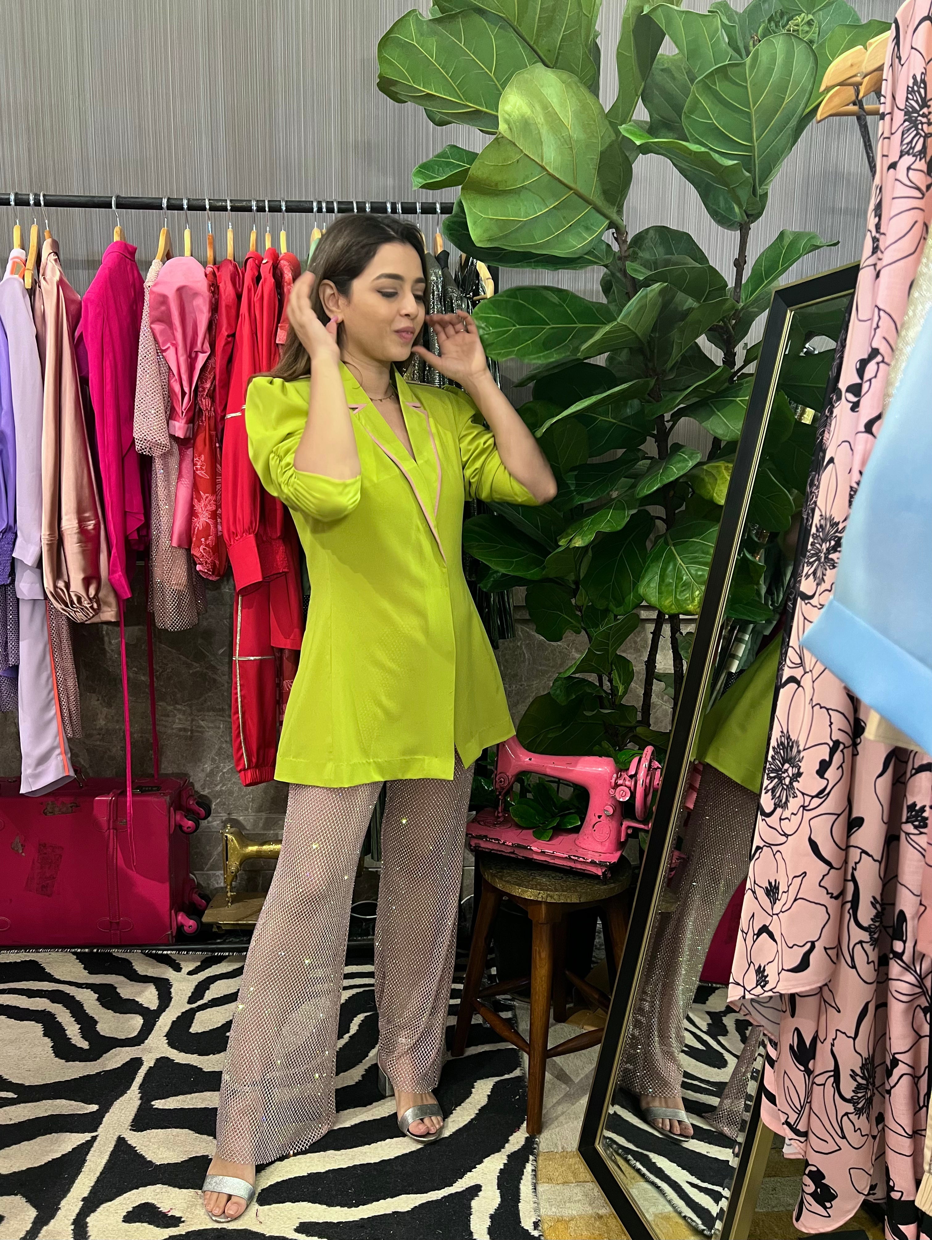 Betty mesh pants and jacket set