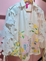 Oversized shirt in white coast