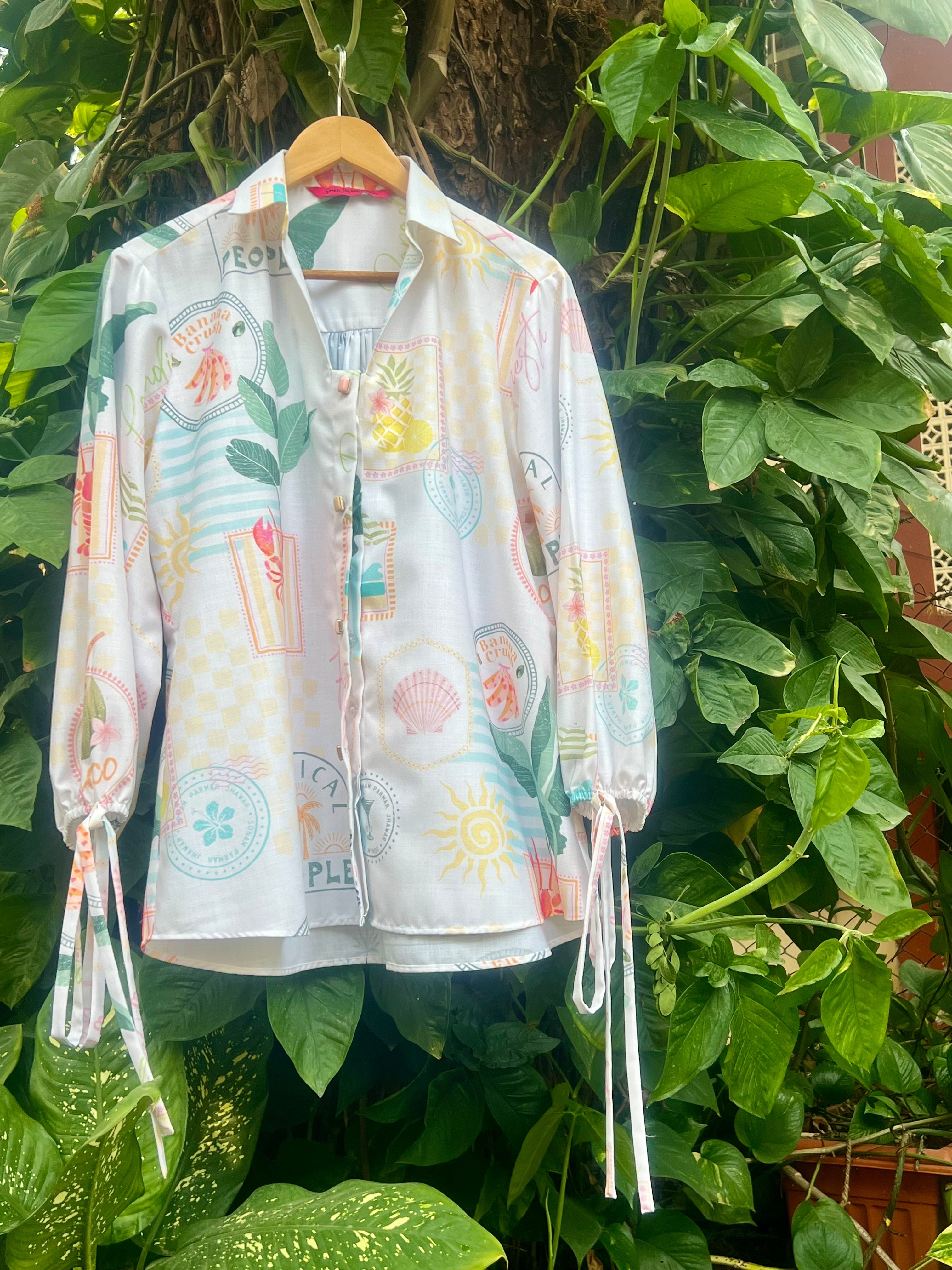 Stamp print shirt