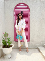 Sharnamli in white coast co-ord set