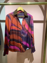 Cosmic wave shirt in pink