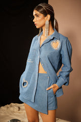 Charm denim shirt