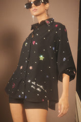 Star shirt in black