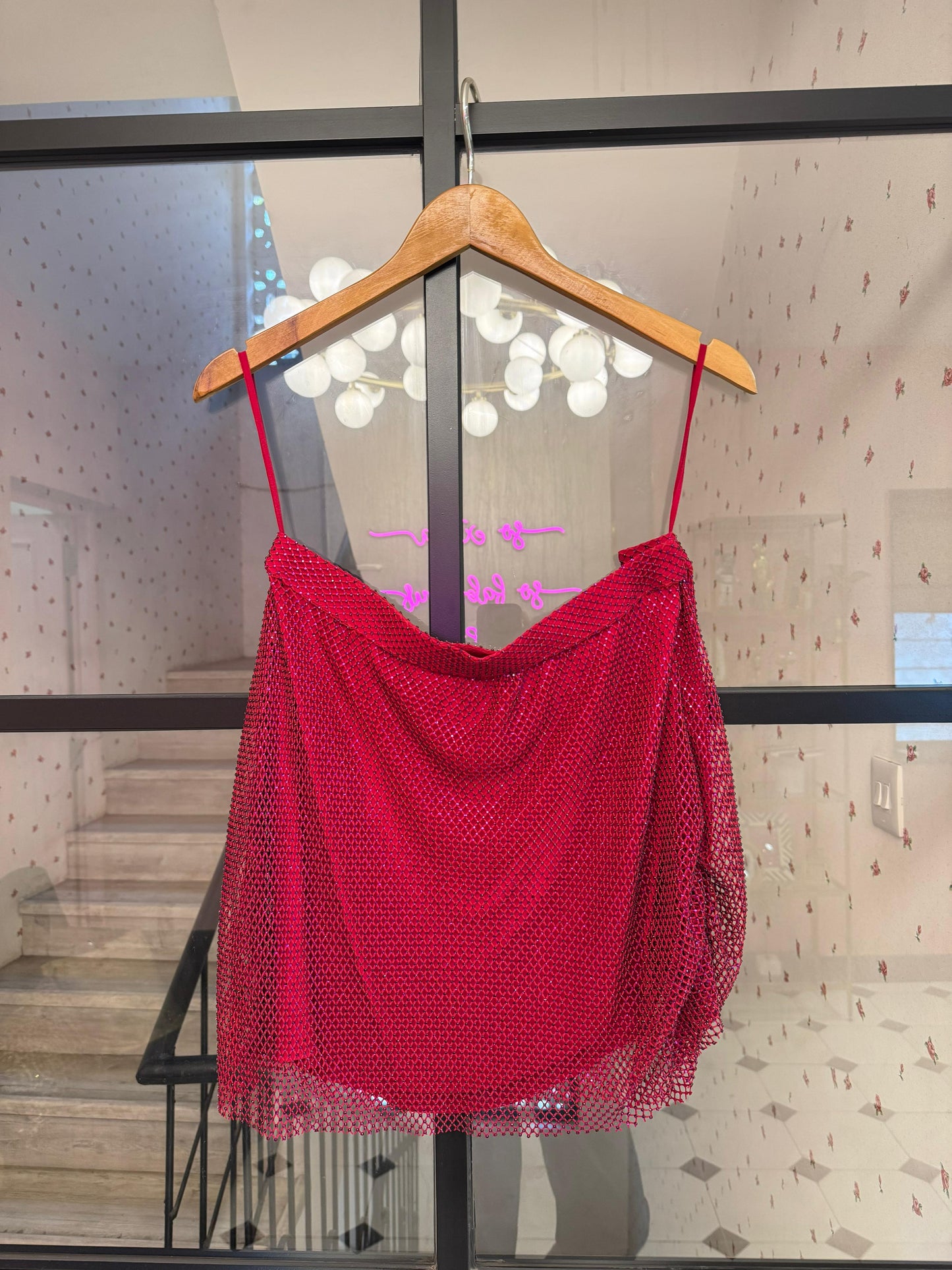 Red Mesh skirt