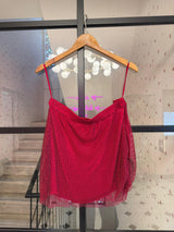 Red Mesh skirt